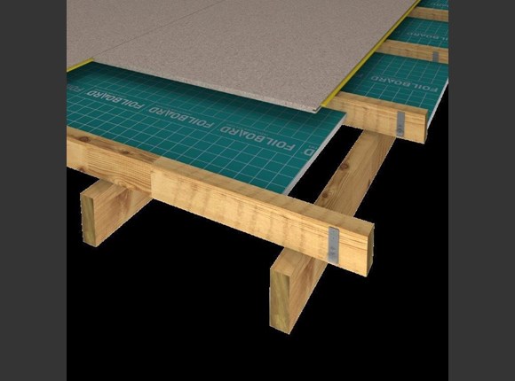 Foilboard under floor using Flexifast fasteners
